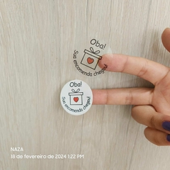 ADESIVO VINIL (OBA! SUA ENCOMENDA CHEGOU) MEDINDO 4X4CM - comprar online