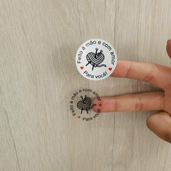 ADESIVO VINIL (FEITO A MÃO E COM AMOR PARA VOCÊ) MEDINDO 4X4CM - loja online