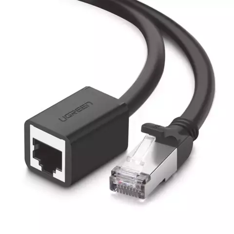 Cable de extension UGREEN cat6 rj45 macho a hembra 3 metros 1000mbps ancho banda 250mhz negro - comprar en línea