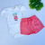 CONJUNTO DE BODY EM SUEDINE E SHORTS EM VISCOSE LINHO