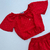 CONJUNTO DE BLUSA BOXY E SAIA VERMELHO - comprar online