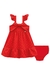 VESTIDO EM AIR FLOW TEXTURA E CALCINHA EM MALHA FRESH VERMELHO - loja online