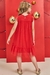 VESTIDO EM TULE VERMELHO - Bambini Moda Infantil