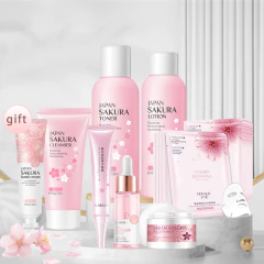 Kit de produtos faciais sakura cuidados com a pele conjunto de limpeza facial - Skincare