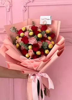FDA2-15 24 Ramo de 24 Rosas y Chocolates