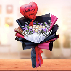 FDA2-08 Ramo de Chocolates Ferrero con Flores