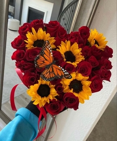 FDA28 - BOX FLOWER CORAZON CHICA