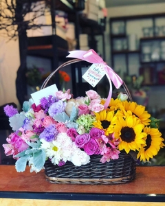 FDA008 - CANASTA MIX FLORES FANTASÍA