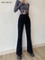 Imagem do Calça Jeans Okuohao Skinny Bell Bottom Cintura Alta Stretch Straight Slim Fit Calça Jeans Flared Moda Casual Wash Preto Y2K