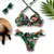 Biquíni Conjunto Verde Folhas com Bojo e Aro de Sustentação – Com Calcinha Borboleta Lateral Drapeada - comprar online