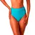 Calcinha modelo hot pants na cor azul turquesa, com cintura alta e cós alto para melhor ajuste e cobertura. Totalmente forrada para evitar qualquer transparência.
