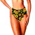 Calcinha biquíni hot pants com estampa de girassol, cintura alta, cós alto confortável, totalmente forrada sem transparência
