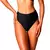 Calcinha hot pants preta, cintura alta, totalmente forrada em poliamida oferecendo zero transparência, Cós alto.