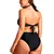 Calcinha hot pants preta, cintura alta, totalmente forrada em poliamida oferecendo zero transparência, Cós alto.