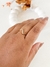 Anel Onda Cravejado Banhado a Ouro - comprar online