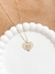 Imagem do Colar Personalizado Veneziana Pingente Coração 2cm Banhado a Ouro
