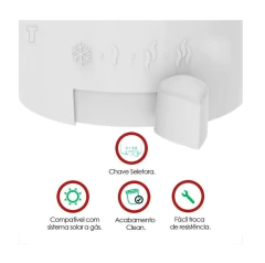 Ducha Zagonel Moment 4 Temperatura Branco 220v 6800w na internet