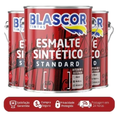 Tinta Esmalte Sintético Standard Blascor 0,9Litros preto fosco