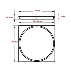 Porta Grelha Quadrada Branca Para Caixa Sifonada 100mm - Krona - comprar online