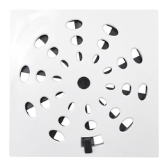 Grelha Quadrada 15x15cm com Anti-Inseto em PVC Branco Astra