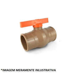 Registro Esfera Soldável Marrom Pvc 75mm - 2.1/2 Resistente Pvc Valve