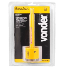 Serra copo diamantada 50 mm, com haste, VONDER - comprar online