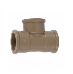 TEE PVC Marrom Soldável 1/2" 20mm Fortlev