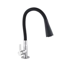 Torneira Cozinha Parede Flexível Leão Metais Linha Color Duo Black - Preto