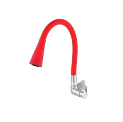 Torneira Cozinha Parede Flexível Leão Metais Linha Color Duo Red