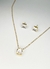 Conjunto Pedra Brilhosa Quadrada