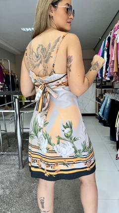 Vestido Estampado City Blue - Dona Liz Store