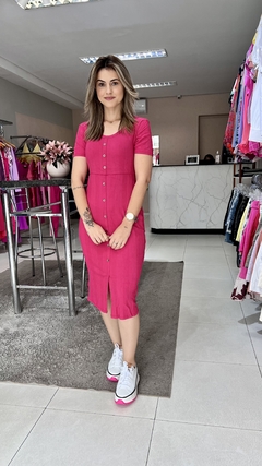 Vestido Midi Canelado - loja online