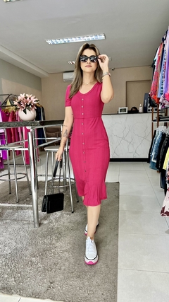 Vestido Midi Canelado na internet