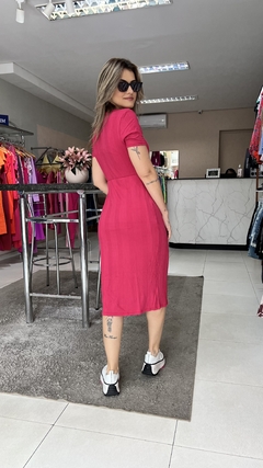 Vestido Midi Canelado - Dona Liz Store