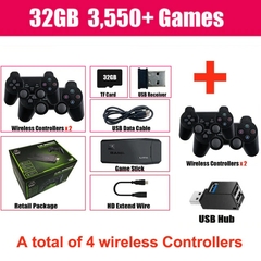 Video Game Stick Lite 4K Console 64G Embutido 10000 Jogos Retro Handheld TV Game