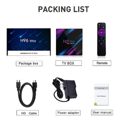 H96 MAX 4GB 64GB Android 10.0 Smart TV Box Android 11 Rockchip RK3318 1080P 4K. - comprar online