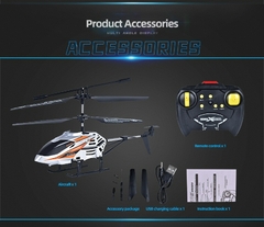 Aeronave de Controle Remoto 3,5 vias de Brinquedo de Liga leve Helicóptero.
