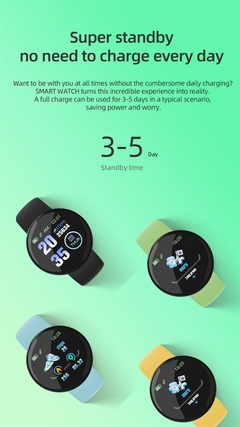 D18 Pro Relógio Inteligente Bluetooth Fitness.