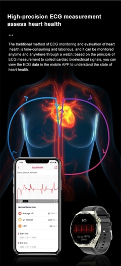 Relógio Inteligente Masculino 2023 Novo ECG+PPG. na internet