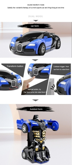 Carro de Colisão Impacto Um Botão Inercial Bugatti Veyron.
