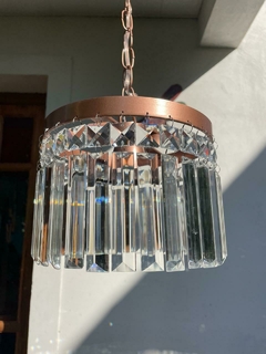 Lampara Gala 20cm de diámetro con plaqueta de cristal 10 cm