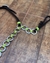 Peitoral argolado - preto/verde neon - LC Horses