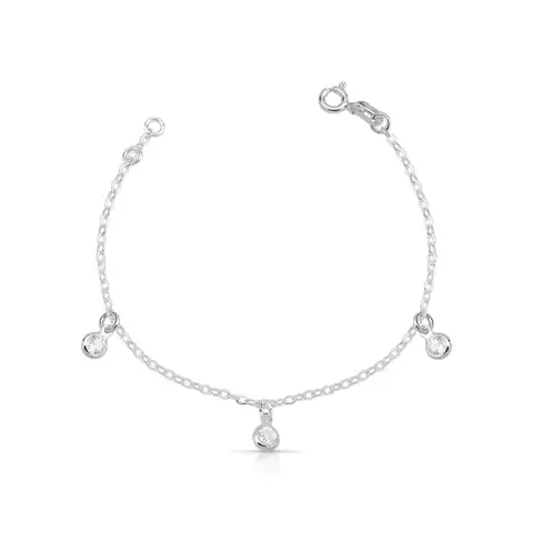 Pulseira Infantil 3 Ponto de Luz Pendurados de Prata