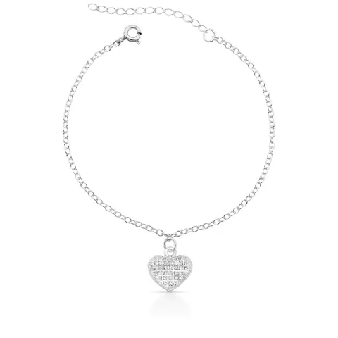 Pulseira Coração Cravejado Xadrez