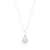 Gargantilha Gota Cravejado Ponto de Luz Cristal de Prata(45cm)