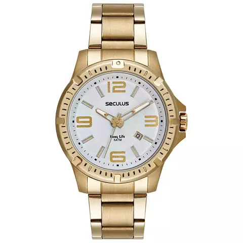 Relógio Masculino Casual Dourado