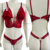 Lingerie de renda Vermelha com detalhe em metal G - comprar online