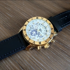 Bvlgari Skeleton Couro