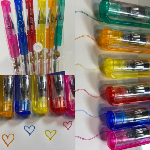 Kit Canetas Glitter Fruits