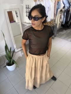 Pollera montana beige - tienda online